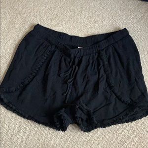 Like New Black Flowy Shorts